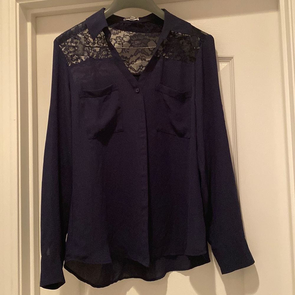 Express lace blouse. Navy size M